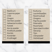 Kruidenlabels - Kraft - 5 x 5 cm - 24 Labels