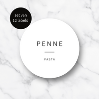 Pasta Labels - Wit - Ø 6 cm - 12 Labels