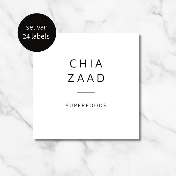 Superfood Labels - Wit - 5 x 5 cm - 24 Labels